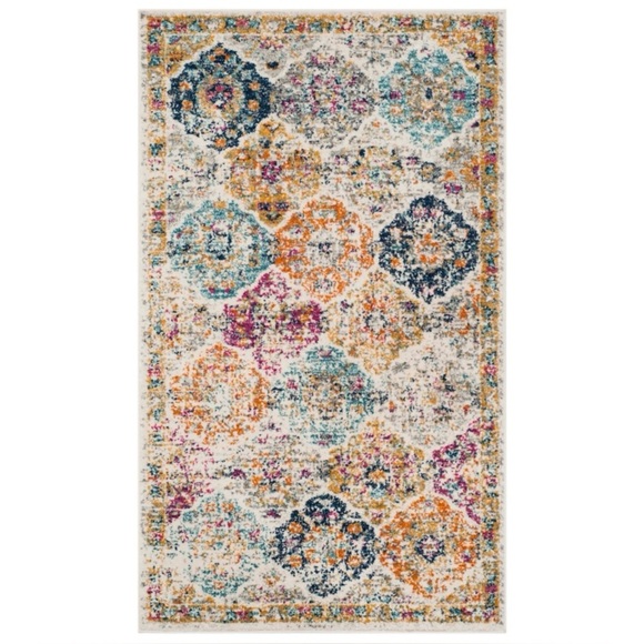 Safavieh Madison 3' x 5' Area Rug Cream/multi - NEW - Picture 1 of 8